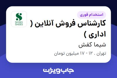  استخدام کارشناس فروش آنلاین ( اداری ) - آقا در شیما کفش