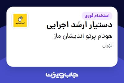  استخدام دستیار ارشد اجرایی - خانم در هونام پرتو اندیشان ماز