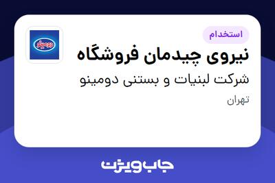  استخدام نیروی چیدمان فروشگاه در شرکت لبنیات و بستنی دومینو