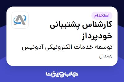  استخدام کارشناس پشتیبانی خودپرداز - آقا در توسعه خدمات الکترونیکی آدونیس