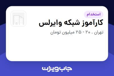  استخدام کارآموز شبکه وایرلس - آقا در سازمانی فعال در حوزه تجارت الکترونیک