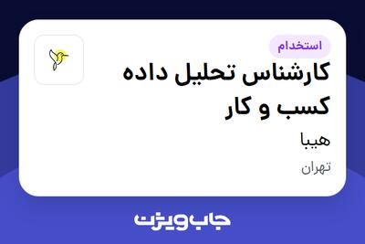  استخدام کارشناس تحلیل داده کسب‌ و کار در هیبا