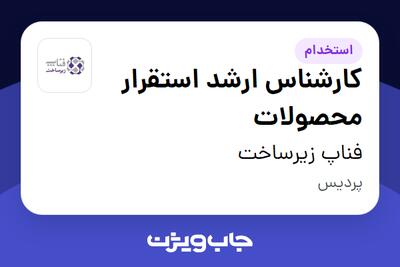  استخدام کارشناس ارشد استقرار محصولات در فناپ زیرساخت