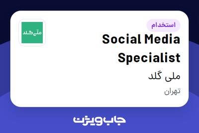 استخدام Social Media Specialist در ملی گلد