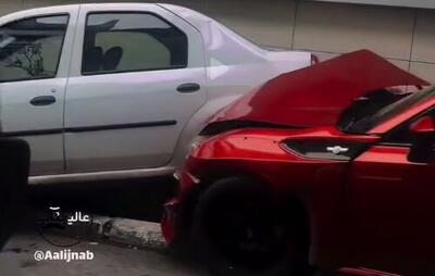 ببینید | خسارت شدید به تویوتا GT۸۶ در الهیه تهران پس از تصادف با رنو L۹۰