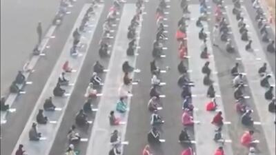  ببینید | برگزاری آزمون در باند فرودگاه در هند!