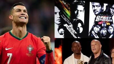  حضور رونالدو در پشت صحنه «سریع و خشن» غوغا کرد / کریس هنرپیشه این فیلم میشود؟ (عکس)