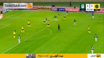 گل علی خانزادی به سپاهان (سپاهان 1-2 خیبر) - پارس فوتبال