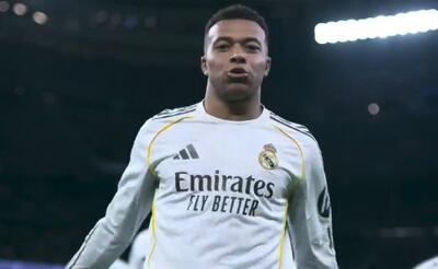 گل کیلیان امباپه به سویا از روی نقطه پنالتی و خوشحالی به سبک کریستیانو رونالدو (رئال مادرید 2-0 سویا) - پارس فوتبال