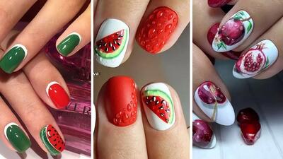  زیباترین طرح‌ های ناخن یلدایی برای شب خاطره‌ انگیز یلدا + فیلم