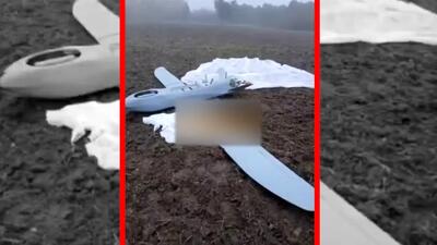  فیلم سقوط یک پهپاد ناشناس در ترکیه