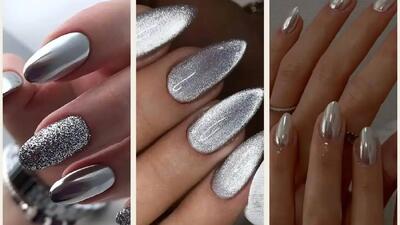  مدل‌های ناخن نقره ای و اکلیلی 2026؛ ترکیب رنگ ها با نقره ای و تصاویر جذاب