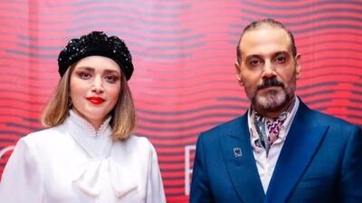  فیلم خوش و بش بهنوش طباطبایی با علیرضا قربانی در جشن حافظ