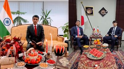 ویدیوی سفیران ژاپن و هند در ایران برای یلدا