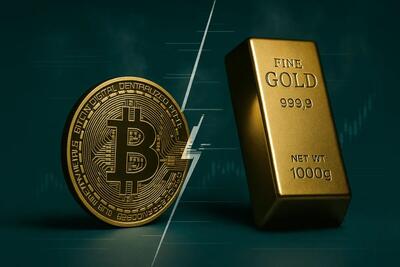  چارت بیت‌ کوین در مقابل طلا به پایین‌ترین سطح از ابتدای ۲۰۲۴ رسید