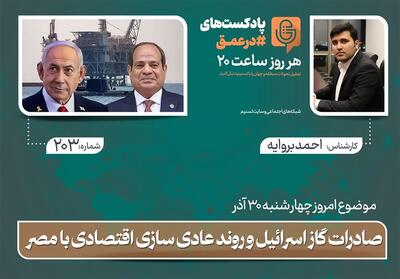 پادکست | صادرات گاز اسرائیل و روند عادی سازی اقتصادی با مصر - تسنیم