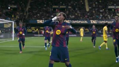 گل دوم بارسلونا به ویارئال(یامال)