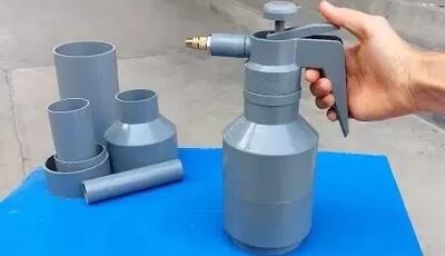  چگونه یک بطری اسپری تحت فشار از لوله PVC بسازیم ؟