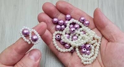  ساخت کاردستی زیبا با مروارید در خانه