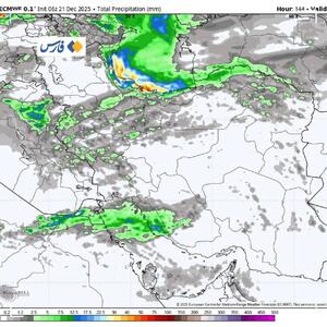 یک موج بارشی کوچک در راه ایران