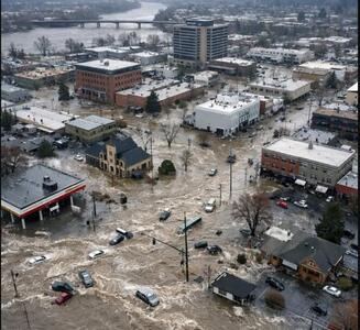 مردم امروز با قایق به خیابان آمدند +ویدیو