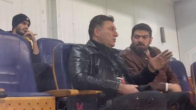 سعید مظفری‌زاده و سید مهدی حسینی تماشاگر ویژه بازی تراکتور ایران و الدحیل قطر