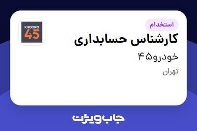  استخدام کارشناس حسابداری در خودرو45
