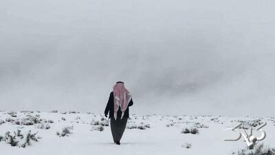 قیافه جالب شترها و برف بازی با دشداشه‌ +فیلم؛ برف نادر در عربستان - مجله اینترنتی کولاک