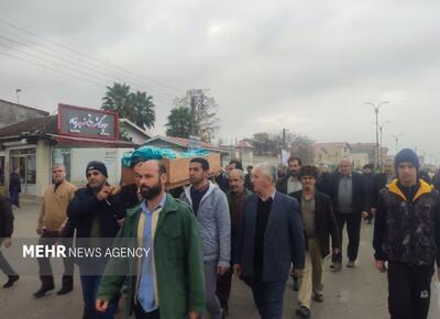  پدر شهید «ناصر انسان پرست» در جوار فرزندش آرام گرفت