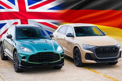 درگ شاسی‌بلندهای اسپرت آلمان و انگلستان، آئودی سریع‌تر است یا آستون‌مارتین؟ - پدال