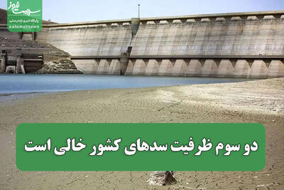  دو سوم ظرفیت سدهای کشور خالی است