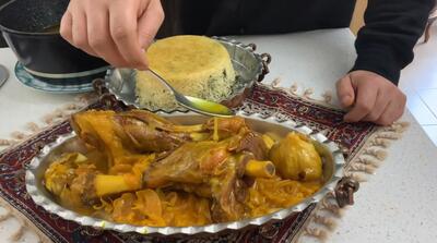 دستور پخت خوراک ماهیچه مشهدی با سس پیاز