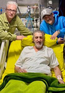 عکس: عیادت مهران غفوریان از یوسف صیادی در بیمارستان