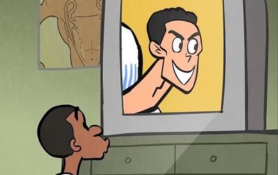 کیلیان امباپه به رکورد الگوی خود کریستیانو رونالدو در رئال مادرید رسید / انیمیشن عمر مومنی