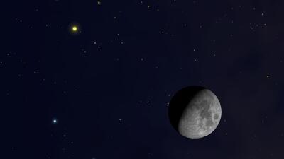  مقارنه ماه و سیاره زحل/ پادشاهی مشتری در آسمان شب
