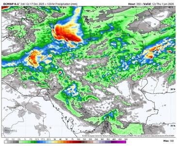 افزایش میزان پوشش برفی ایران+ نقشه