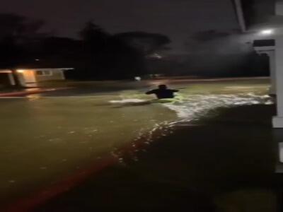 فوران فاضلاب در خیابان‌های کالیفرنیا!