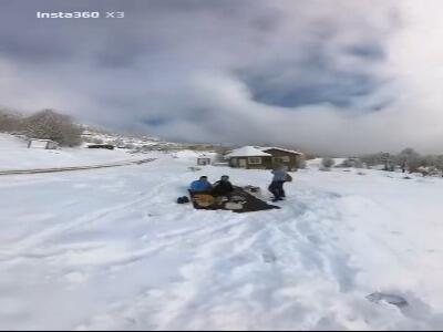  یک تصویر 360 درجه از برف اخیر اولسبلنگاه ماسال گیلان