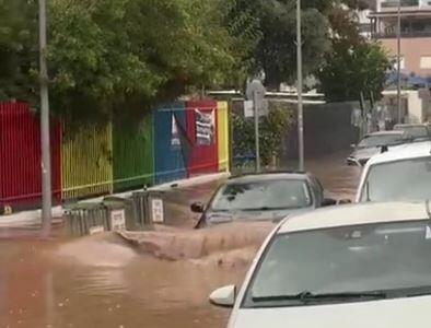  سیل در حومه تل‌آویو؛ خیابان‌ها به رودخانه تبدیل شدند