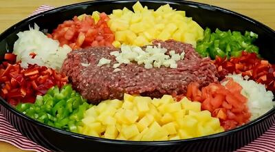  طرز تهیه عرب تاوا / یک غذای عربی با گوشت چرخ کرده و سبزیجات بسیار ساده و خوشمزه