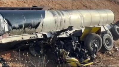 ببینید| برخورد ۲ تریلی با یک پراید در ارومیه با ۴ فوتی