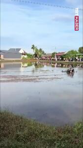 سقوط یک پاراموتورسوار پس از برخورد با سیم برق