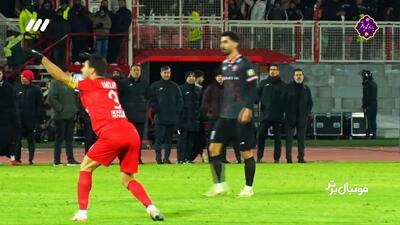 لحظات جذاب گلها و ضربات پنالتی بازی تراکتور و پرسپولیس از زاویه دوربین فوتبال برتر