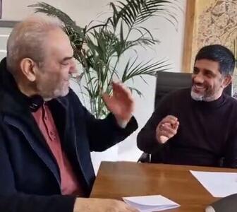  جواد خیابانی به دیدار علیرضا دبیر رفت | درخواست جالب دبیر برای نگفتن یک خاطره از سوی خیابانی | برایم حاشیه می شود