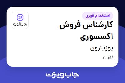  استخدام کارشناس فروش اکسسوری در پوزیترون