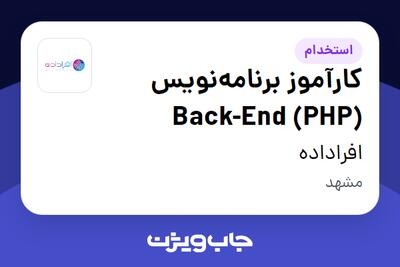 استخدام کارآموز برنامه‌نویس Back-End (PHP) در افراداده