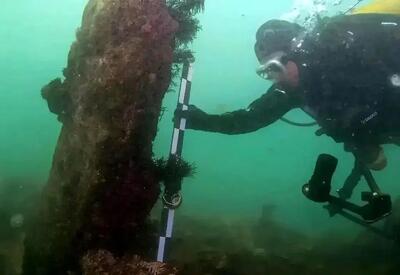 پیدا شدن دیوار سنگی ۷۸۰۰ ساله در عمق 9 متری اقیانوس