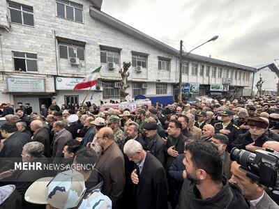  تشییع پیکر مطهر شهید امنیت «امیرحسام جوینده» در صومعه‌سرا
