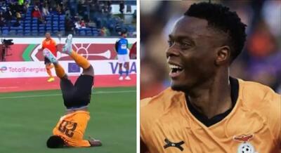 شادی پس از گل دقیقه 90 بازیکن زامبیا که منجر به مصدومیتش شد - پارس فوتبال