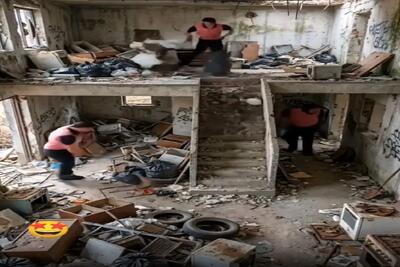  معماری خلاقانه؛ این خرابه رو بدن من 1ماه تمیز کردنش میکشه ولی تو دو روز ازش کاخ ساختن